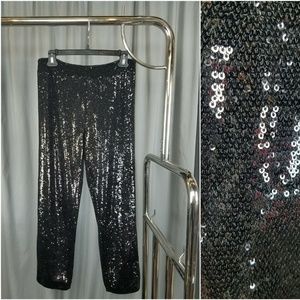 Black Sequined Dress Pants